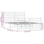 Metal bed frame with headboard and white footboard 120x190 cm by vidaXL, Beds and slatted bases - Ref: Foro24-352383, Price: ...