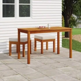 3-piece garden dining set with acacia wood cushions by vidaXL, Garden sets - Ref: Foro24-319721, Price: 159,37 €, Discount: %