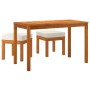 3-teilige Garten-Essgruppe mit Kissen aus Akazienholz von vidaXL, Gartensets - Ref: Foro24-319721, Preis: 162,27 €, Rabatt: %