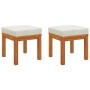 3-teilige Garten-Essgruppe mit Kissen aus Akazienholz von vidaXL, Gartensets - Ref: Foro24-319721, Preis: 162,27 €, Rabatt: %