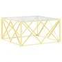 Mesa de centro acero inoxidable y vidrio 80x80x40 cm de vidaXL, Mesas de centro - Ref: Foro24-349970, Precio: 197,62 €, Descu...