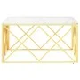 Mesa de centro acero inoxidable y vidrio 80x80x40 cm de vidaXL, Mesas de centro - Ref: Foro24-349970, Precio: 197,62 €, Descu...