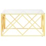Stainless steel and glass coffee table 80x80x40 cm by vidaXL, Coffee table - Ref: Foro24-349970, Price: 222,17 €, Discount: %