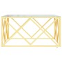 Mesa de centro acero inoxidable y vidrio 80x80x40 cm de vidaXL, Mesas de centro - Ref: Foro24-349970, Precio: 222,07 €, Descu...
