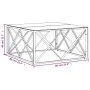 Mesa de centro acero inoxidable y vidrio 80x80x40 cm de vidaXL, Mesas de centro - Ref: Foro24-349970, Precio: 197,62 €, Descu...