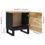 Nachttisch aus massivem Mangoholz, 40 x 33 x 46 cm von vidaXL, Nachttische - Ref: Foro24-345208, Preis: 66,67 €, Rabatt: %