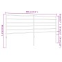 Kopfteil aus weißem Metall, 200 cm von vidaXL, Kopf- und Fußteile - Ref: Foro24-352406, Preis: 32,73 €, Rabatt: %