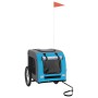 Haustier-Fahrradanhänger, Eisen-Oxford-Stoff, Blaugrau von vidaXL, Kinderwagen für Haustiere - Ref: Foro24-93834, Preis: 100,...
