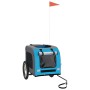 Haustier-Fahrradanhänger, Eisen-Oxford-Stoff, Blaugrau von vidaXL, Kinderwagen für Haustiere - Ref: Foro24-93834, Preis: 100,...