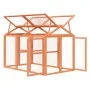Massives Kiefernholz korralbraun 141x94x104 cm von vidaXL, Käfige und Lebensräume für Kleintiere - Ref: Foro24-172302, Preis:...