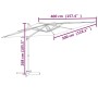 Hängeschirm mit hellblauer Aluminiumstange 400x300cm von vidaXL, Sonnenschirme - Ref: Foro24-319922, Preis: 210,03 €, Rabatt: %