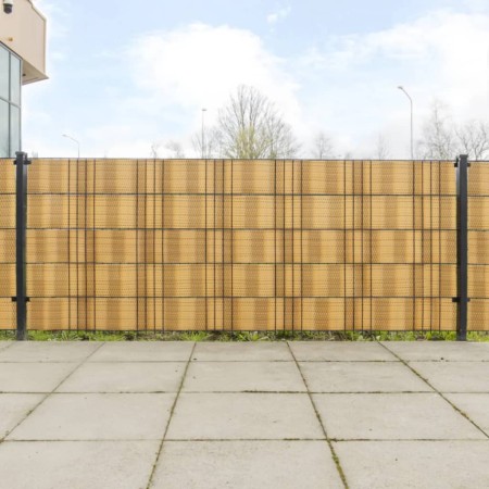 Toldos para balcón 5 uds ratán sintético marrón claro 255x19 cm