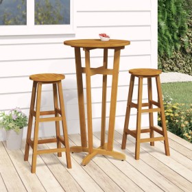 Mesa alta de jardín madera maciza de acacia Ø60x105 cm de vidaXL, Mesas de jardín - Ref: Foro24-319698, Precio: 86,67 €, Desc...