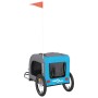 Haustier-Fahrradanhänger, Eisen-Oxford-Stoff, Blaugrau von vidaXL, Kinderwagen für Haustiere - Ref: Foro24-93834, Preis: 100,...