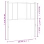 Kopfteil aus schwarzem Metall, 75 cm von vidaXL, Kopf- und Fußteile - Ref: Foro24-352506, Preis: 15,68 €, Rabatt: %