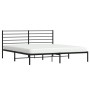 Estructura de cama con cabecero metal negro 200x200 cm de vidaXL, Camas y somieres - Ref: Foro24-352326, Precio: 121,63 €, De...