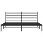 Bed frame with black metal headboard 200x200 cm by vidaXL, Beds and slatted bases - Ref: Foro24-352326, Price: 119,79 €, Disc...
