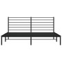 Estructura de cama con cabecero metal negro 200x200 cm de vidaXL, Camas y somieres - Ref: Foro24-352326, Precio: 121,63 €, De...