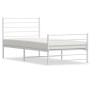 Metallbettgestell mit Kopf- und Fußteil weiß 75x190 cm von vidaXL, Betten und Lattenroste - Ref: Foro24-352376, Preis: 67,40 ...