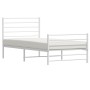 Metallbettgestell mit Kopf- und Fußteil weiß 75x190 cm von vidaXL, Betten und Lattenroste - Ref: Foro24-352376, Preis: 67,40 ...