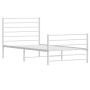 Metallbettgestell mit Kopf- und Fußteil weiß 75x190 cm von vidaXL, Betten und Lattenroste - Ref: Foro24-352376, Preis: 67,40 ...