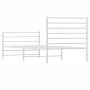 Metal bed frame with headboard and footboard white 75x190 cm by vidaXL, Beds and slatted bases - Ref: Foro24-352376, Price: 6...