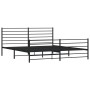Estructura de cama cabecero y estribo metal negro 183x213cm de vidaXL, Camas y somieres - Ref: Foro24-352342, Precio: 106,08 ...