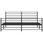 Estructura de cama cabecero y estribo metal negro 183x213cm de vidaXL, Camas y somieres - Ref: Foro24-352342, Precio: 106,08 ...