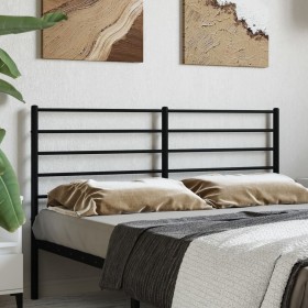 Black metal headboard 120 cm by vidaXL, Headboards and footboards - Ref: Foro24-352350, Price: 28,52 €, Discount: %