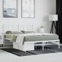Bettgestell aus weißem Metall mit Kopfteil 160x200 cm von vidaXL, Betten und Lattenroste - Ref: Foro24-352532, Preis: 103,04 ...