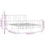 Black metal headboard and footboard bed frame 140x190 cm by vidaXL, Beds and slatted bases - Ref: Foro24-352498, Price: 94,94...