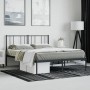 Estructura de cama con cabecero metal negro 135x190 cm de vidaXL, Camas y somieres - Ref: Foro24-352479, Precio: 95,57 €, Des...