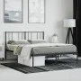 Estructura de cama con cabecero metal negro 135x190 cm de vidaXL, Camas y somieres - Ref: Foro24-352479, Precio: 94,10 €, Des...