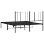Bettgestell mit schwarzem Metallkopfteil 135x190 cm von vidaXL, Betten und Lattenroste - Ref: Foro24-352479, Preis: 94,10 €, ...
