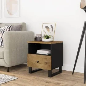 Solid mango wood and plywood nightstand by vidaXL, Nightstands - Ref: Foro24-350654, Price: 80,73 €, Discount: %