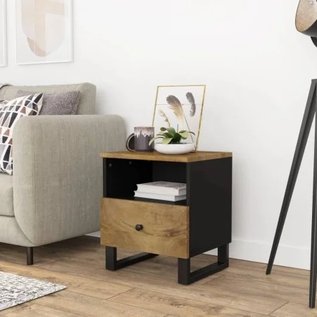 Solid mango wood and plywood nightstand by vidaXL, Nightstands - Ref: Foro24-350654, Price: 80,84 €, Discount: %