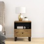 Mesita de noche madera maciza mango y madera contrachapada de vidaXL, Mesitas de noche - Ref: Foro24-350654, Precio: 82,15 €,...