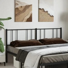 Kopfteil aus schwarzem Metall, 200 cm von vidaXL, Kopf- und Fußteile - Ref: Foro24-352518, Preis: 29,49 €, Rabatt: %