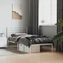 Metal bed frame with white headboard 75x190 cm by vidaXL, Beds and slatted bases - Ref: Foro24-352358, Price: 59,11 €, Discou...