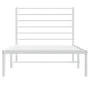 Metal bed frame with white headboard 75x190 cm by vidaXL, Beds and slatted bases - Ref: Foro24-352358, Price: 59,11 €, Discou...
