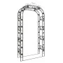 Arco de jardín acero negro 116x45x240 cm de vidaXL, Pérgolas, arcos y enrejados de jardín - Ref: Foro24-319350, Precio: 148,9...