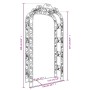 Arco de jardín acero negro 116x45x240 cm