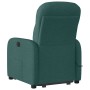 Silla de masaje reclinable de pie de tela verde oscura