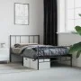 Estructura de cama con cabecero y estribo metal negro 100x190cm de vidaXL, Camas y somieres - Ref: Foro24-352492, Precio: 60,...
