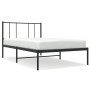 Bed frame with black metal headboard 100x190 cm by vidaXL, Beds and slatted bases - Ref: Foro24-352474, Price: 67,06 €, Disco...