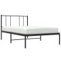 Bed frame with black metal headboard 100x190 cm by vidaXL, Beds and slatted bases - Ref: Foro24-352474, Price: 67,06 €, Disco...