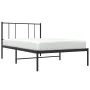 Bed frame with black metal headboard 100x190 cm by vidaXL, Beds and slatted bases - Ref: Foro24-352474, Price: 66,02 €, Disco...