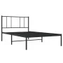 Bed frame with black metal headboard 100x190 cm by vidaXL, Beds and slatted bases - Ref: Foro24-352474, Price: 66,02 €, Disco...