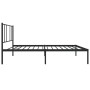 Bed frame with black metal headboard 100x190 cm by vidaXL, Beds and slatted bases - Ref: Foro24-352474, Price: 67,06 €, Disco...
