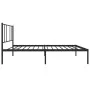 Bed frame with black metal headboard 100x190 cm by vidaXL, Beds and slatted bases - Ref: Foro24-352474, Price: 66,02 €, Disco...